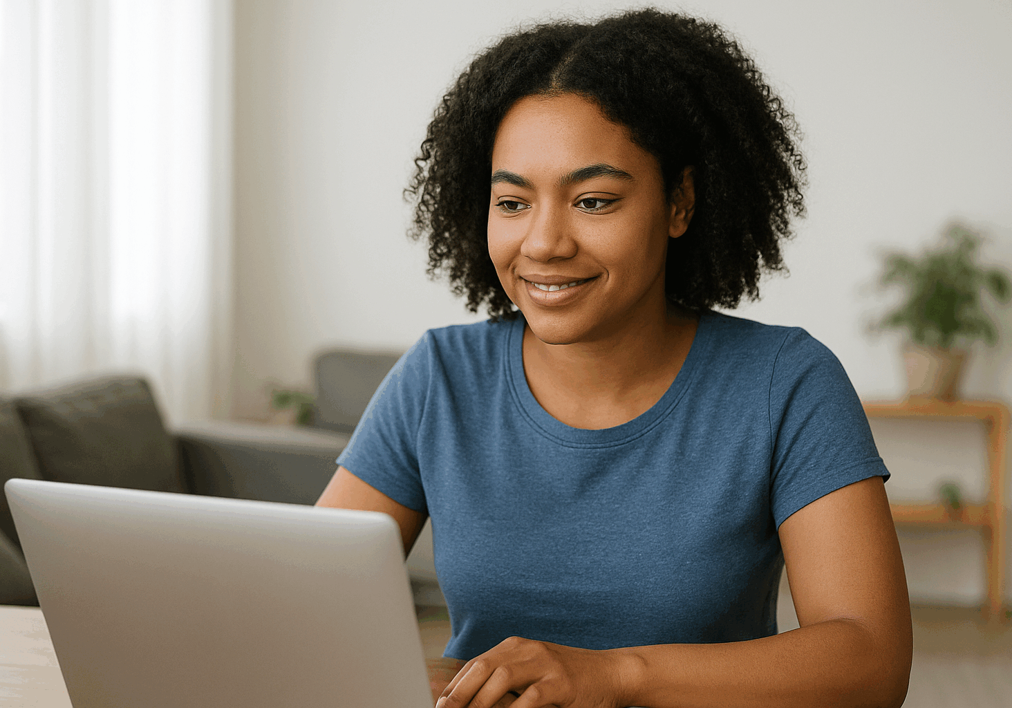 Woman on Internet